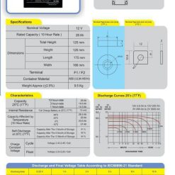 باتری 12 ولت 28 آمپر یو پی اس صبا